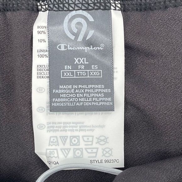 Champion Women’s Ebony Black Drawstring Lightweight Run Shorts Size XXL - Picture 6 of 12